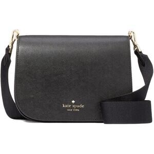 NWT Kate Spade New York Women's Madison Saffiano Leather Saddle Bag, Black